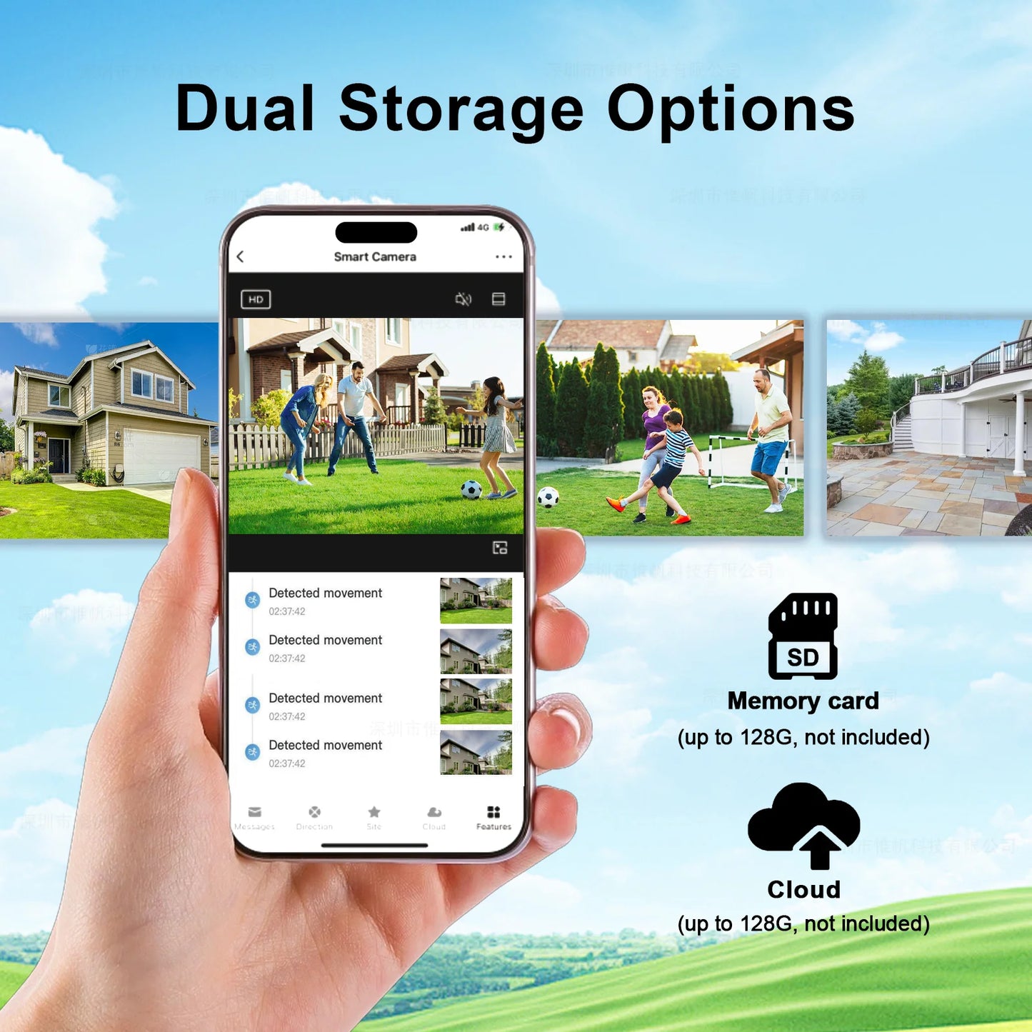 ANSVICAM 10K 20MP HD Four Screens WiFi IP Camera Wireless Outdoor PTZ Four Lens Human Auto Tracking Surveillance Cameras FFVideo